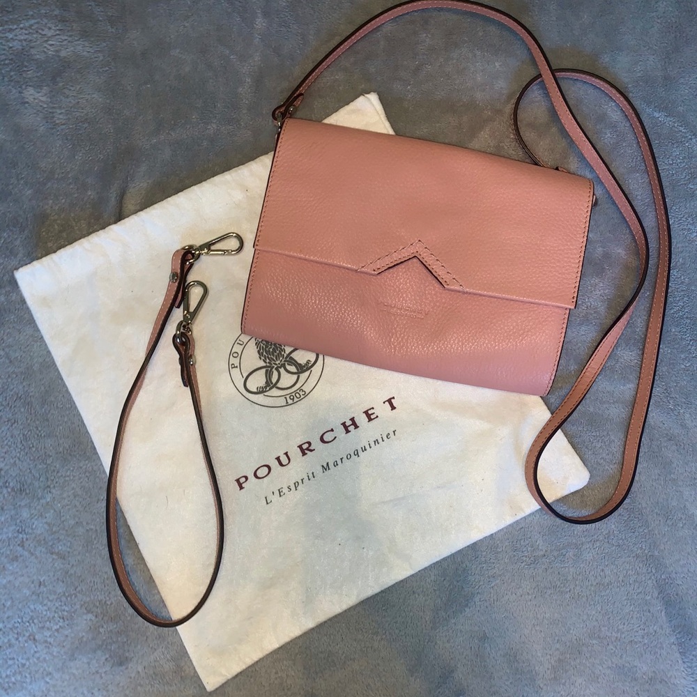 RARE Pourchet Paris 1903 pink purse